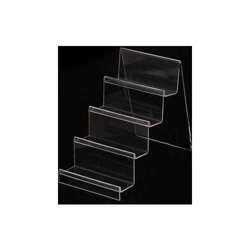 4 Tier Acrylic Wallet Display Stand Holder Purse Rack Jewelry Sunglasses Retail Display
