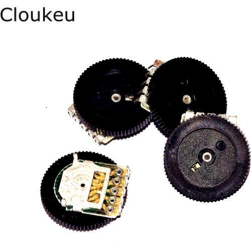 5Pcs DIP5 Double link Dial Gear potentiometer 16*2MM B102 B103 B503 1K 10K 50K