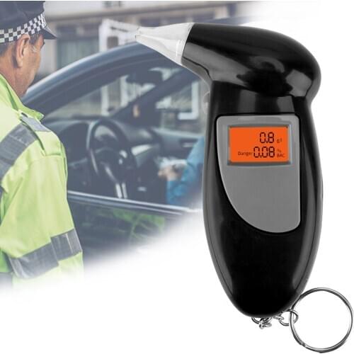 Alcohol Tester Backlight Display Digital Alcohol Detector 1pc Alcohol Breath Tester Breathalyzer Police Alcotest Handheld