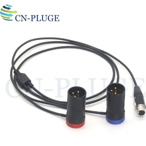 Ta5f to two Low-Profile XLR NEUTRIK 3pin XLR male for Zaxcom qrx200 audio cable