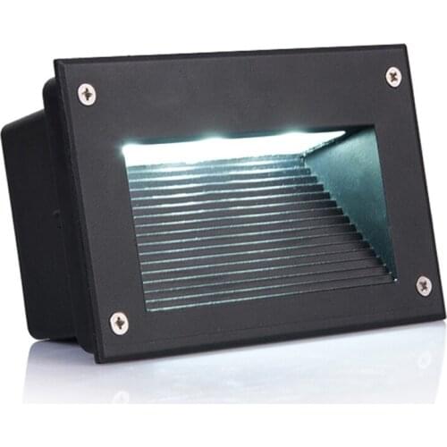 BEIAIDI 10PCS IP65 Waterproof LED Step Light Embedded Wall Corner Lamp Outdoor Corrior Underground Deck Footlight Staircase Lamp