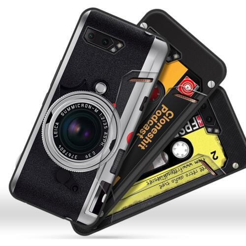 Auroras For Asus Rog Phone 2 Case Soft All Protection Case Retro Camera Pattern Gamepad For ROG 1 2 Cover