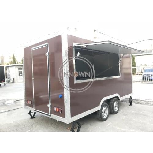 Bus Electric Food Mobile Car Four Wheels Food Trailer Food Cart On Street For Sell Ice Cream Snack With Large Sales Window