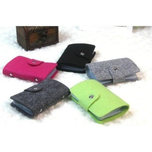 Mini 24-card felt multi-card type ID Credit Card Holder flip wallet Case Package Bag Holder 2019 /BL1
