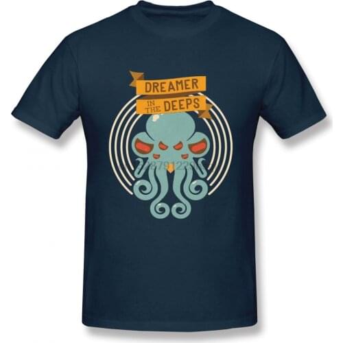 Cthulhu T Shirt For Man Unique Design New Arrivla Top design Short-sleeved Fashion Round Neck Short-sleeved