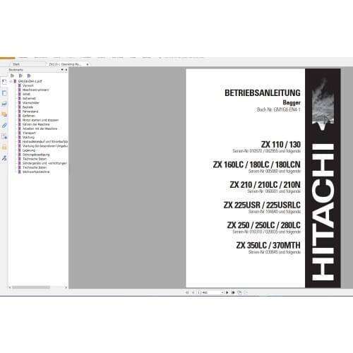 Hitachi Excavator 26.5 GB DVD PDF Updated [7.2020] Workshop and Technical Manual & Wiring Diagram