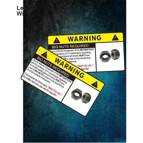 KODASKIN Motorcycle Cheap 2D Creative Warning Sticker Decal for F700GS K1600GT HP4