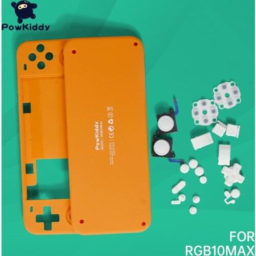 POWKIDDY For RGB10 Max handheld Game Players Shell Game Console Accessories Conductive Adhesive Button Max IPS Screen 3D Rocker