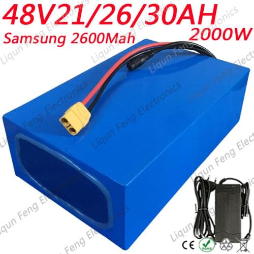48V 30Ah Lithium Battery 48V 2000W 1500W 1000W Electric Bike Battery 48V 13Ah 15Ah 18Ah 20Ah 21Ah 25Ah 30Ah Ebike Battery Pack
