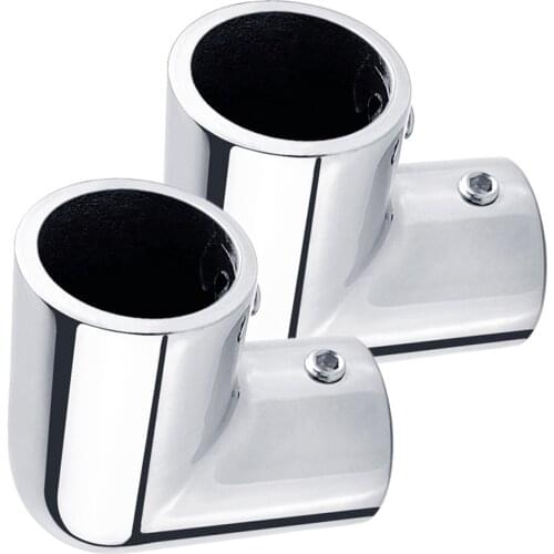 Marine Stainless Steel Pipe Connector 2-Way Boat Hand Rail Fitting Yacht Hand Pipe 90 Degree Elbow Handrail Tube