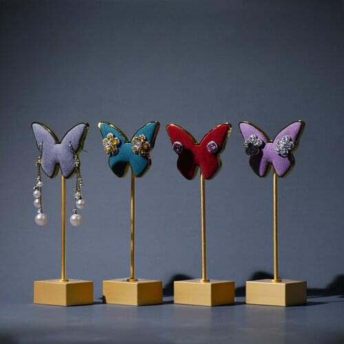 Tabletop Butterfly Shape Earrings Stand Holder Jewelry Display Shelf