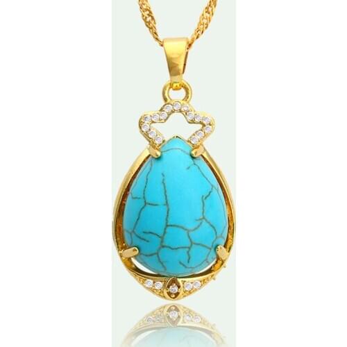 Fansheng New Arrival Charm Susenstone Woman Bohemian Retro Cute Created with crystal Pendant Necklace Jewelry