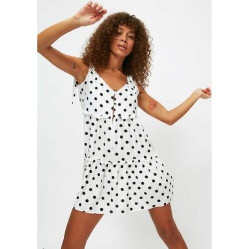 Button Detailed Viscose Beach Dress Women Summer Beach Style Cover-Up Three Colors Option