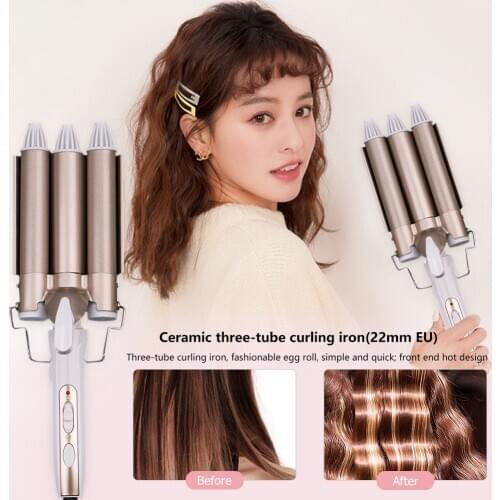 Hair Curler Triple Barrel Ceramic Curling Iron Electric Hair Perm Waver Haridressing Wand Styling Wand Hair Styling Tool