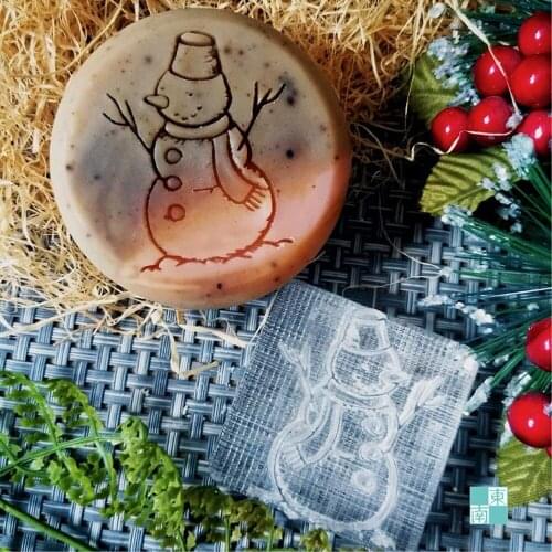 Snowman Soap Stamp Christmas Seal Arcylic For Handmase Soap Making Tools Signature Standard 4CM