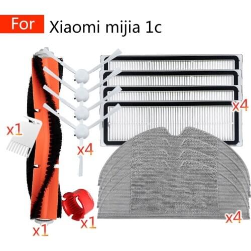 Replacement Household accessories for xiaomi mijia mi 1C Sweeping cleaning robot hepa filter Main Side brush mop rag Spare parts