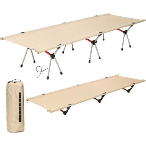 Ultralight Portable 7075 aluminum alloy High-low dual-purpose folding Camping Bed Backpacking Travel hiking Sleeping Cot