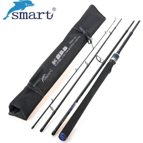 SMART 2.1m 2.4m 2.7m 4 Secs Spinning Rod M Power Carbon Lure Fishing Rod Vara De Pesca Medium Carp Fishing Pesca Lure Rod Olta