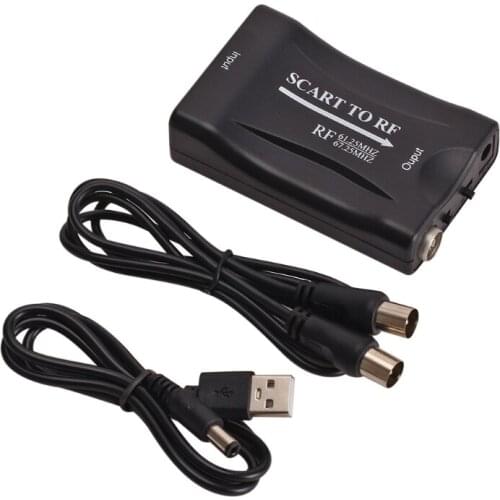 SCART to RF Video Converter Adapter Supports RF67.25Mhz 61.25Mhz Output RF Accessories