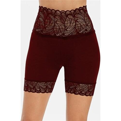 Plus Big Size Women Safety Pants Seamless High Waist Lace High Quailty Underwear Slim Safety Pants