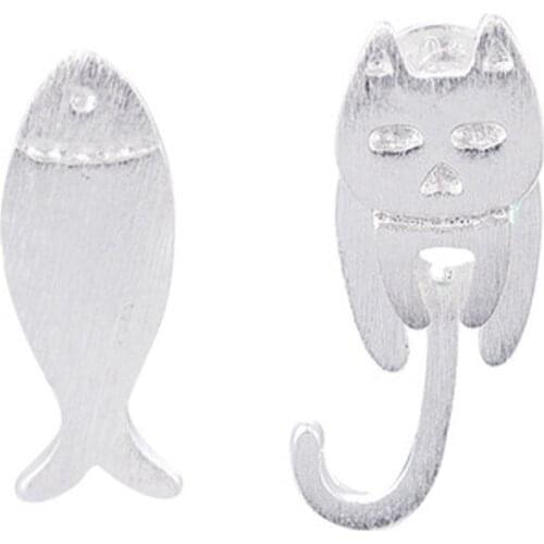 Women Fashion Cute Cat Cartoon Animal Earrings Party Jewelry Exquisite Gift