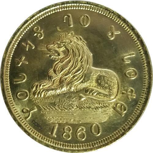 United States 5 Dollars Lion Beehive Mormon 1860 Gold Coin Brass Metal Copy Coins