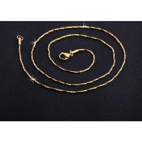 1 necklace stainless steel Cuba chain color jewelry gift stainless steel necklace, environmentally friendly, do not fade