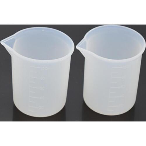 100pcs 100ml Silicone Lab Measuring Cup Graduated Beaker Cooking Baking Kitchen Measuring Tools SN489