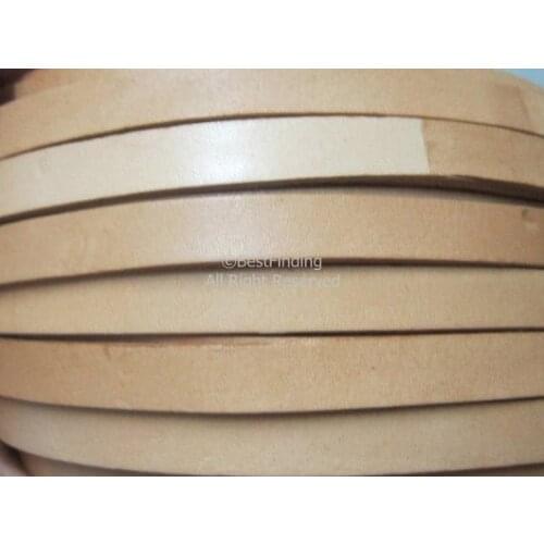 10x2mm Natural color Genuine leather cord 10mm Flat leather cord
