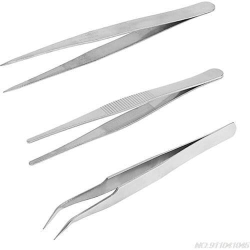 3Pcs Repair Precision Mounting Tool Set Electronic Stainless Steel Tweezers N11 20 Dropshipping