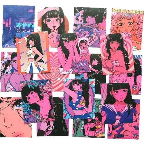 30pcs Sweetheart Beauty Anime Sticker Girls Otaku Stickers for DIY Scrapbook Diary Phone Laptop Luggage Graffiti Stickers Decho