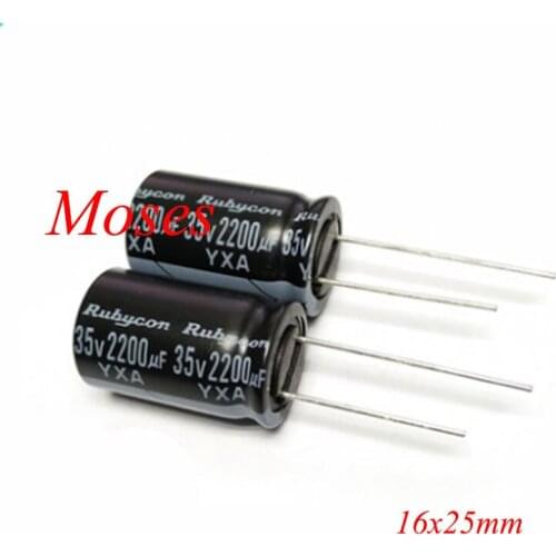 35v 2200uf +/- 20% Capacitance Japan 100% Original New YXJ YXA Audio Capacitors Electrolytic Capacitor Radial 16x25mm