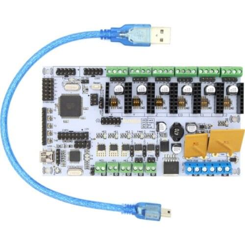 3D Printer Diamond Hotend Brass Multi Color Nozzle Control Kits Mother Rumba Board With 5pcs A4988 Stepper Driver and Heatsink
