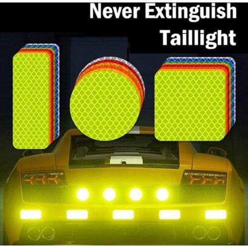 Auto Exterior Universal Safety Warning Mark Reflective Tape Motorcycle Bike Helmet Super crystal lattice reflective Car Stickers