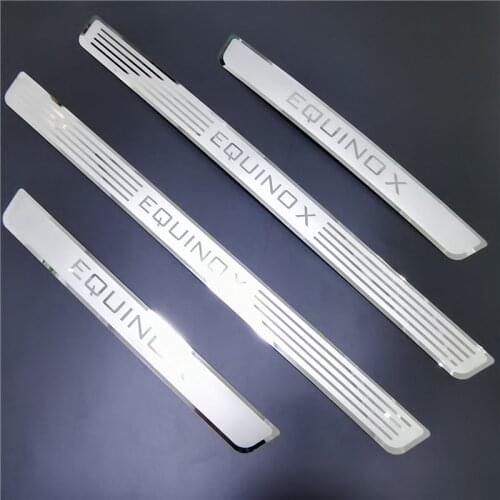 Car Accessories For Chevrolet Equinox Door Sill Trim Scuff Plate Protector Kick Pedal Bar Cover Sticker 2014-2018 2019 2020 2021