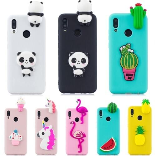 3D Cute Panda Unicorn Cactus Silicone Phone Case on For Huawei Honor 10 Lite 10i / P Smart 2019 / P Smart Z Case Women Children