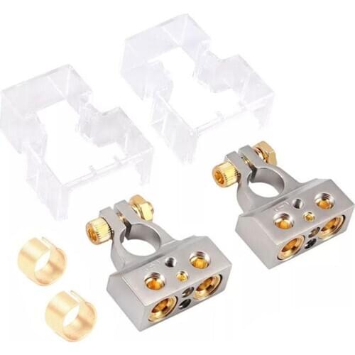 Car Battery Terminal Connectors Kit Gold-plated Connector Adapter Set