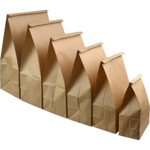 Kraft Package Nut Toast Takeaway Bag 50 Pieces 17x9x5.5cm