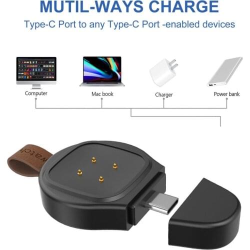 Magnetic Charging Dock Station For Fitbit Versa 3 Smart Watch Charger Cable USB Data Cradle For Fitbit Sense Charging Stand