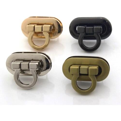 1pcs Metal Oval Shape Folding Lock Fashion Durable Push Lock Clasp for DIY Handbag Shoulder Bag Purse Hardware Accessories