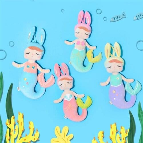 38cm FPGA-toys Angela mermaid dolls with a box of dreams girl plush soft rabbit Gift toys for children
