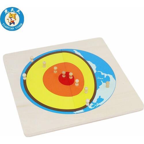 Montessori Geography Baby Kids Toys Solar Core Grasping Puzzle Early Educational Preschool Teaching Supplies