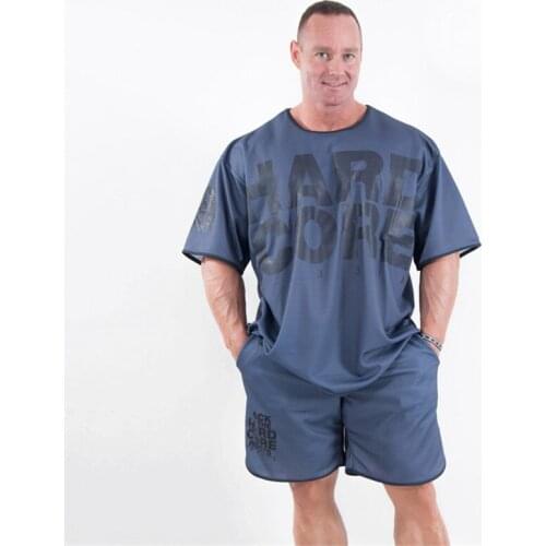 Mens Gyms Sport T Shirt Loose Mesh breathable Workout Training Tees Casual Short Sleeve Shirt Running Fitness Top Sport T-shirt