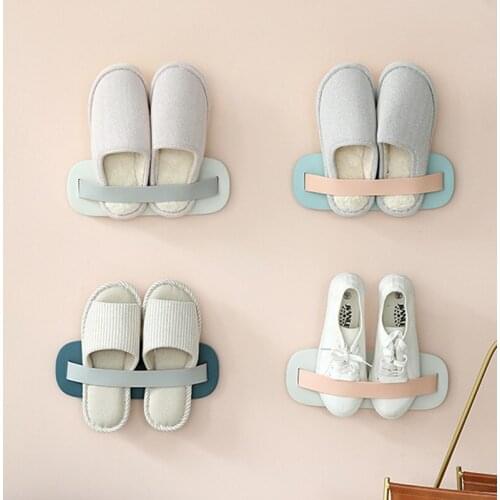 New Bathroom Shoe Holder Stand Organizer Rack Cabinet Towel Hanger Bathroom Kitchen Cleaning Cloth Rack Free Of Punch
