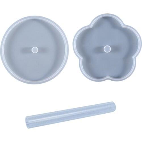 Creative Rotating Axis Flower Coaster Epoxy Resin Mold Cup Mat Silicone Mould DIY Crafts Ornaments Home Decorations Mold T21F