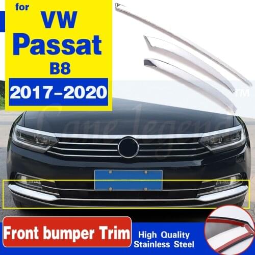 Stainless Steel front bumper trim Front Mesh Grill Bumper Cover Trim For VW Volkswagen passat b8 sendan 2017 2018 2019 2020