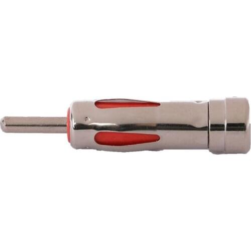 40GF Car-styling Universal Red ISO To DIN Male Car Auto Radio Stereo Antenna Adaptor Aerial Plug Connector Adapter To DIN