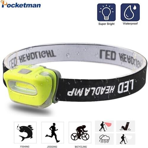 8000LM Portable LED Headlight Mini 3 Modes Headlights Cycling Fishing Headlamp Waterproof Head Front Light Use AAA Battery