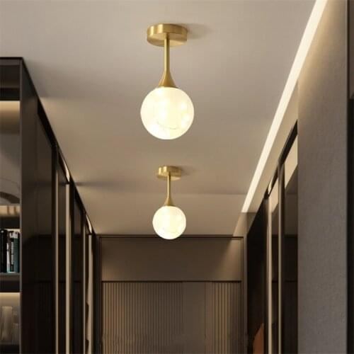 Luxury Ceiling Lightings Nordic Ceiling Lamps Brazed Lobby Wall Luminaire Crystal Decorative Corner Wall Fitting