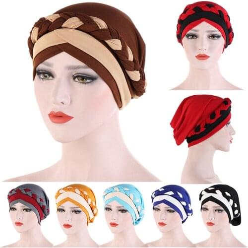 Women India Hat Muslim Hijabs Hair Accessories Ruffle Cancer Chemo Beanie Turban Wrap Cap Muslim Femme Headscarf Turban Scarf